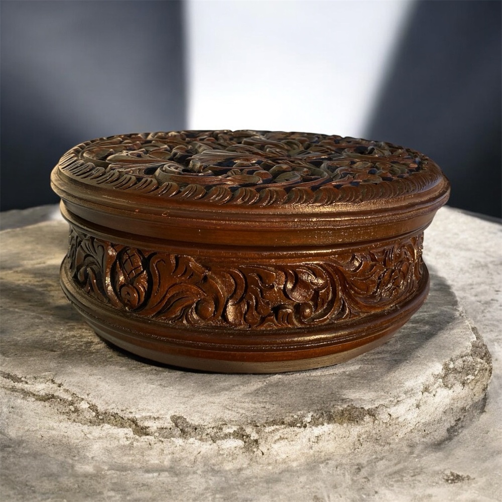 Ornate Wood Carved Box